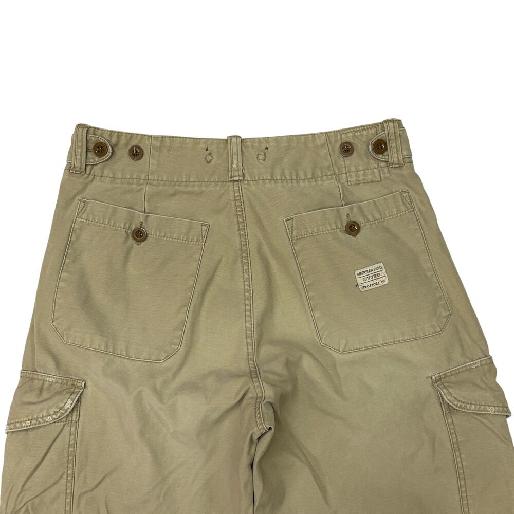 American Eagle Cargo Pants Mens Size 32x34 Tan Military Field Surplus Trousers - Picture 3 of 10